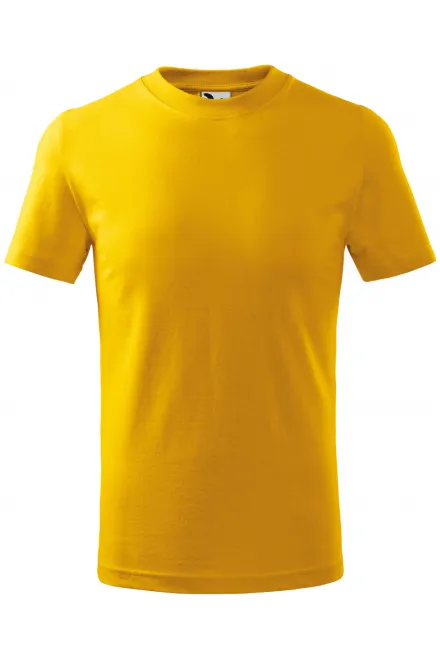 Barnens klassiska T-shirt - gul, 122 cm / 6 år