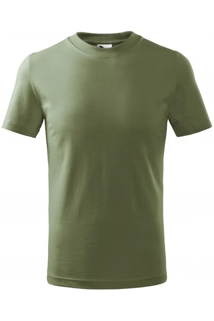 Barns enkla T-shirt - khaki, 146 cm / 10 år
