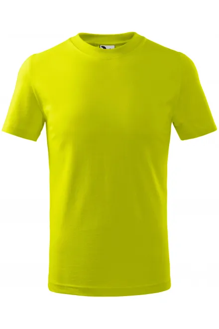Barns enkla T-shirt - limegrön, 146 cm / 10 år