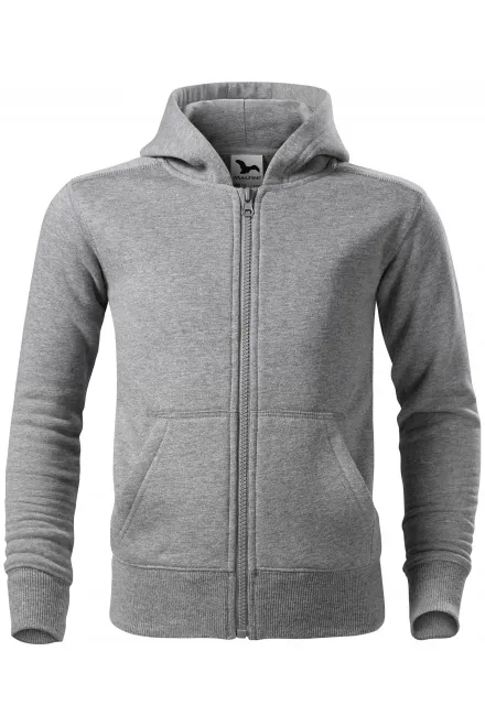 Barntröja med huva - mörkgrå marmor, 122 cm / 6 år