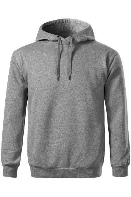 Bekväm luvtröja för män - mörkgrå marmor, L