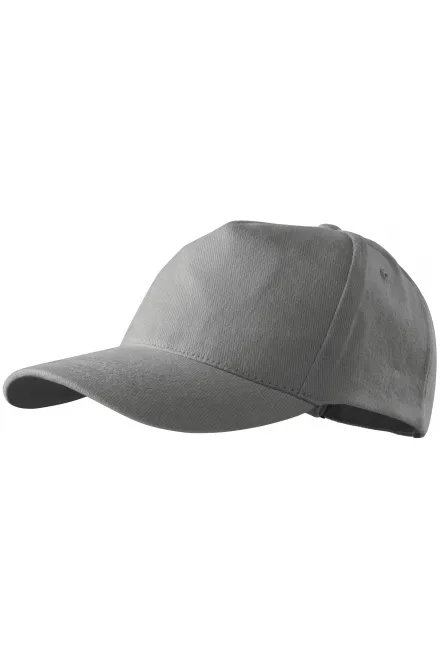 Bomullshatt med 5 paneler, ljus silver