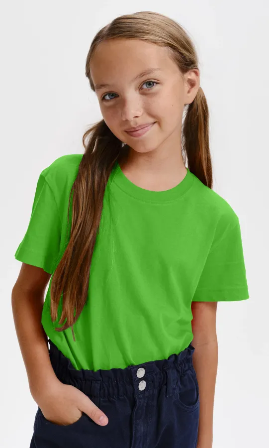 Barnens lätta T-shirt, äppelgrön Barnens lätta T-shirt, äppelgrön
