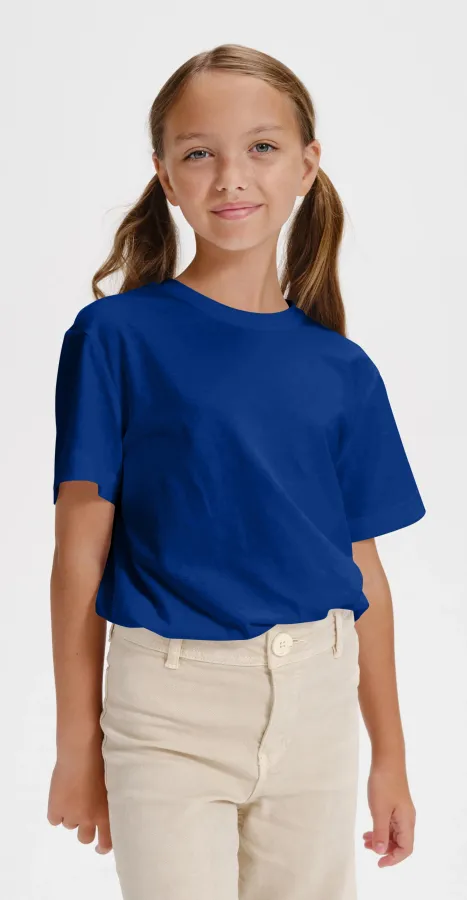 Barns enkla T-shirt, kungsblå Barns enkla T-shirt, kungsblå