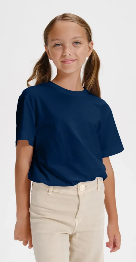 Barns enkla T-shirt, midnattsblå Barns enkla T-shirt, midnattsblå