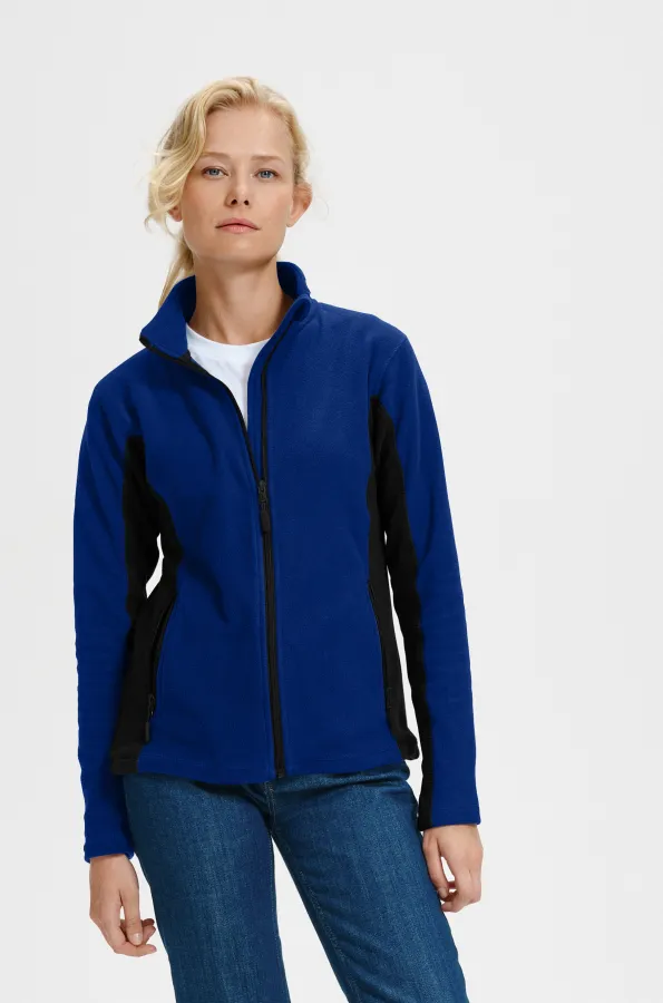 Dam fleece kontrastjacka, kungsblå Dam fleece kontrastjacka, kungsblå