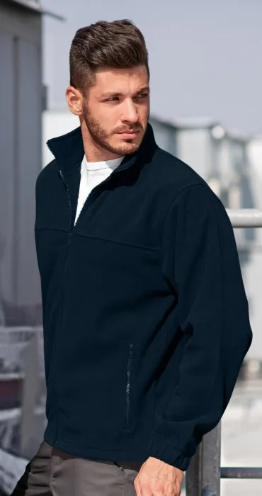 Fleecejacka för män, mörkblå