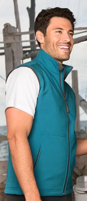 Herrväst, mörk turkos