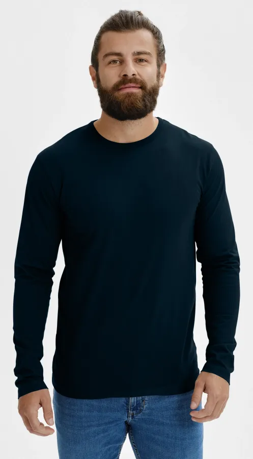 Långärmad T-shirt herr, mörkblå Långärmad T-shirt herr, mörkblå