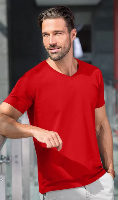 T-shirt för män, röd T-shirt för män, röd
