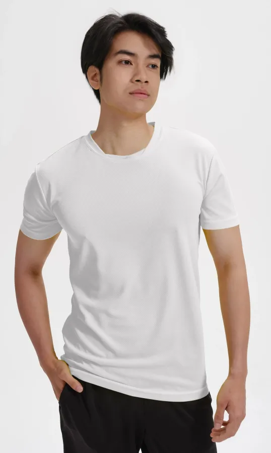 T-shirt med asymmetrisk ringning, vit T-shirt med asymmetrisk ringning, vit