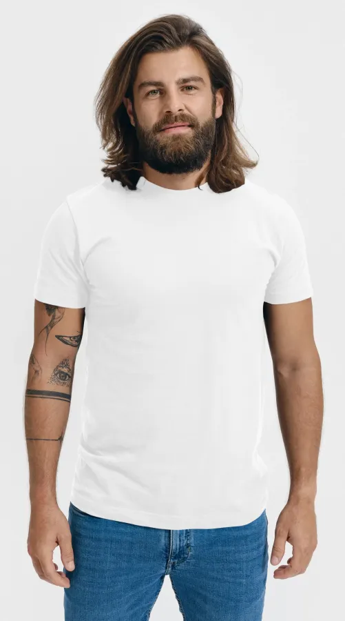Unisex högre vikt T-shirt, vit Unisex högre vikt T-shirt, vit