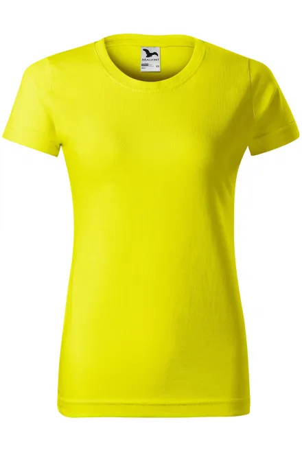 Dam enkel T-shirt - citrongul, XS