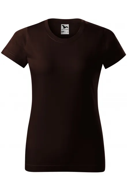 Dam enkel T-shirt - kaffe, XS