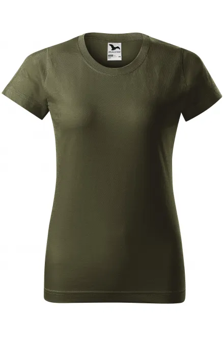 Dam enkel T-shirt - military, XS