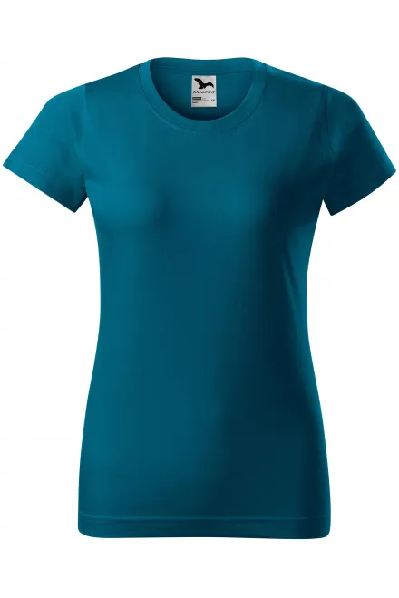 Dam enkel T-shirt - petrol blue, XS