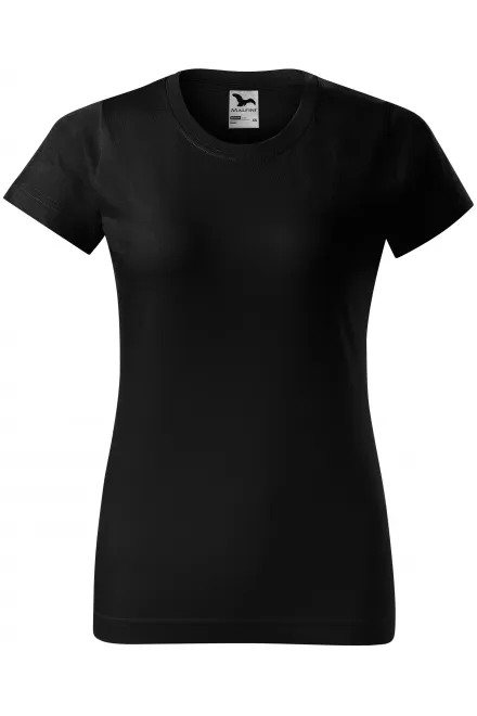 Dam enkel T-shirt - svart, XS