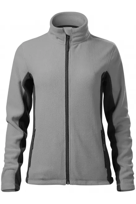Dam fleece kontrastjacka - ljusgrått, XS