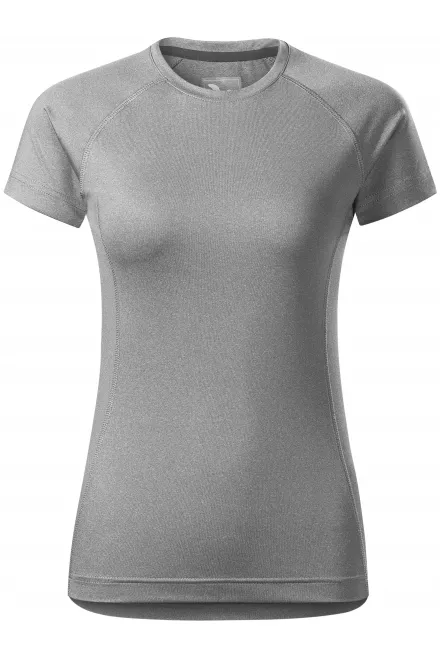 Dam T-shirt för sport - mörkgrå marmor, XS