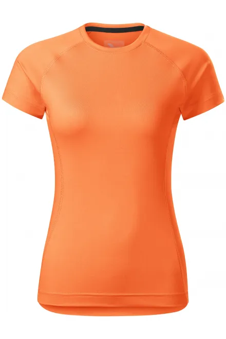 Dam T-shirt för sport - neon mandarin, XS