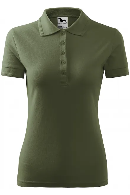 Damer elegant polotröja - khaki, XS