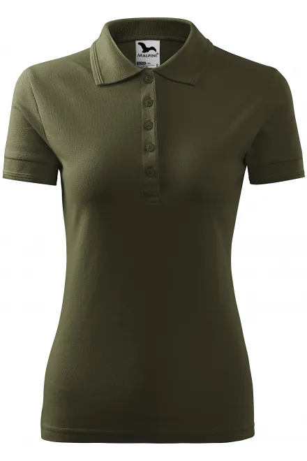 Damer elegant polotröja - military, XS