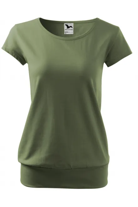 Damer trendig T-shirt - khaki, S