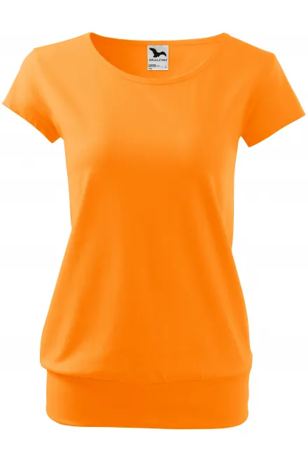 Damer trendig T-shirt - mandarin, S