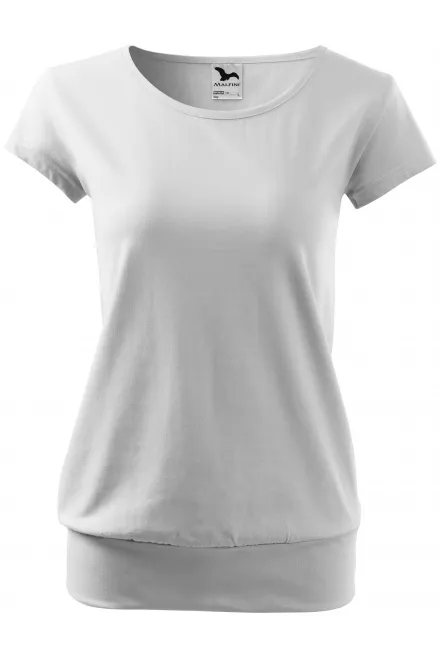 Damer trendig T-shirt - vit, S