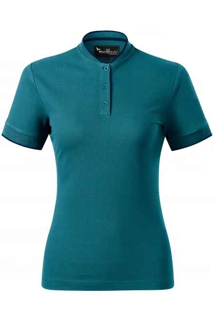 Dampikétröja med bomberkrage - petrol blue, L