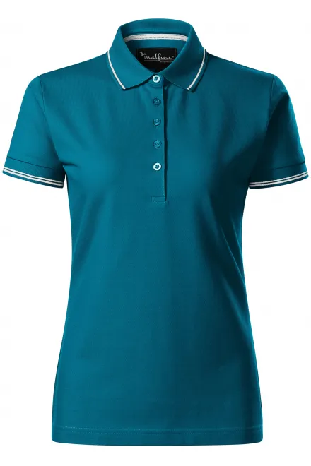 Dampolo med korta ärmar - petrol blue, S