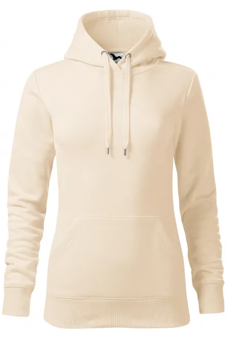 Damtröja med huva utan dragkedja - mandel, M