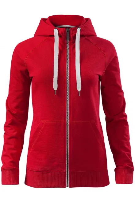 Damtröja med kontrast och huva - formula red, XS