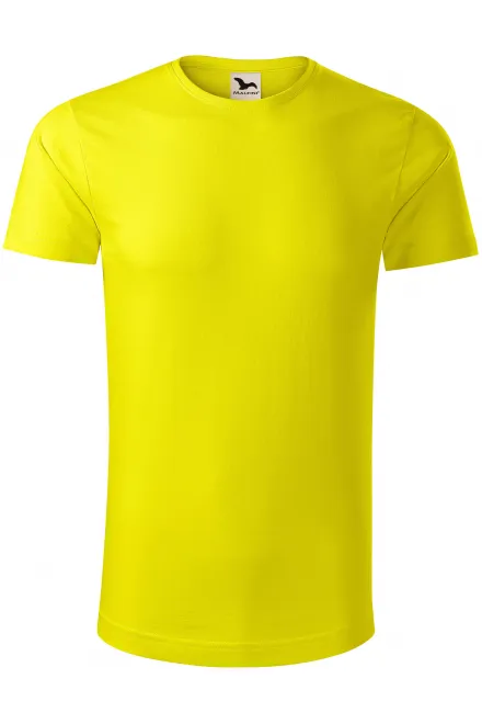 Ekologisk bomullst-shirt herr - citrongul, M