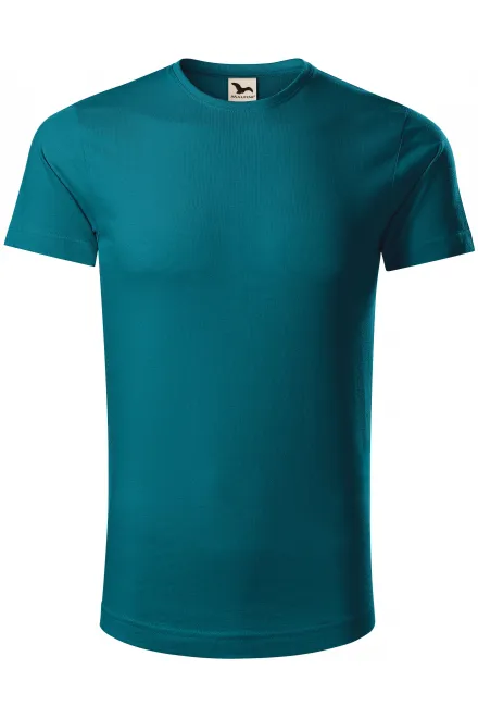 Ekologisk bomullst-shirt herr - petrol blue, M