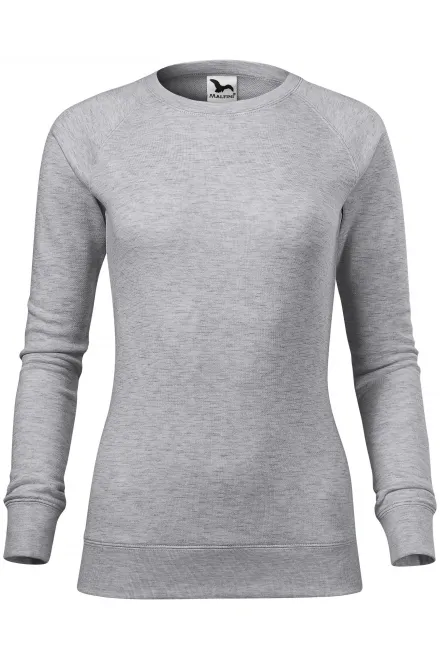 Enkel sweatshirt för kvinnor - silver marmor, S