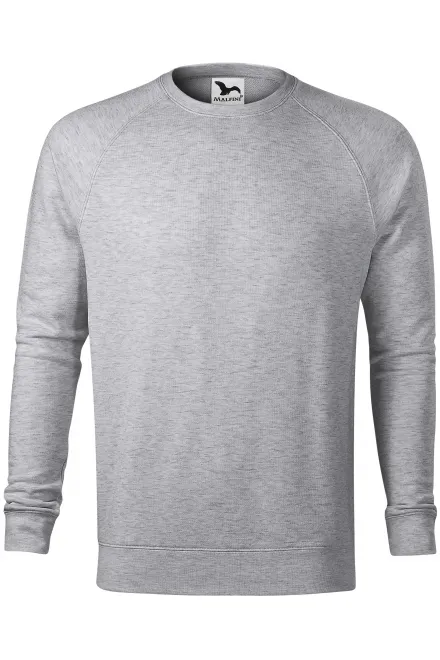 Enkel sweatshirt för män - silver marmor, L