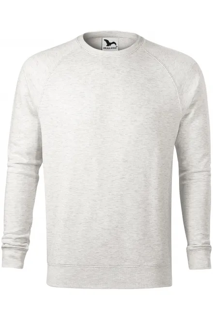 Enkel sweatshirt för män - vit marmor, L