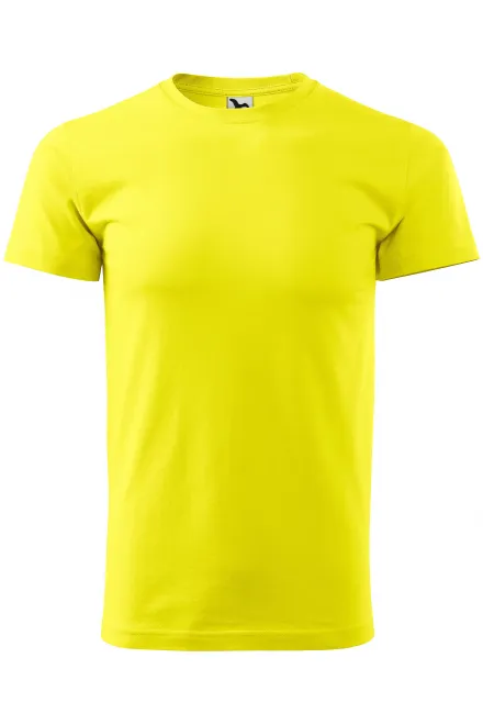 Enkel T-shirt för män - citrongul, XS