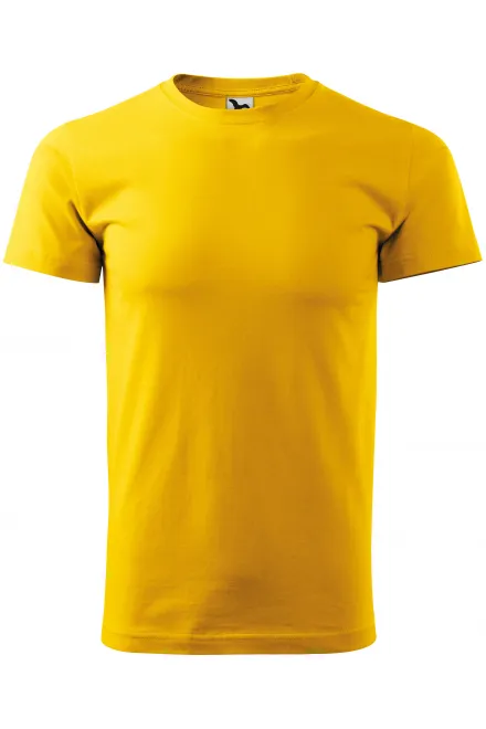 Enkel T-shirt för män - gul, XS