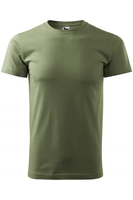 Enkel T-shirt för män - khaki, XS