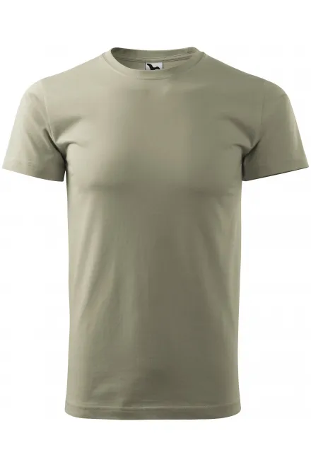 Enkel T-shirt för män - ljus khaki, XS