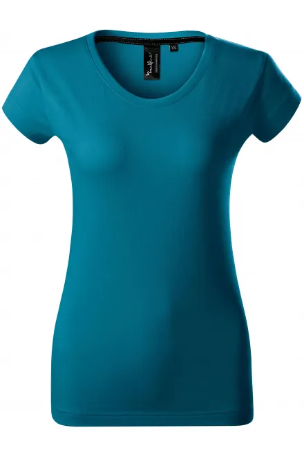 Exklusiv damt-shirt - petrol blue, M
