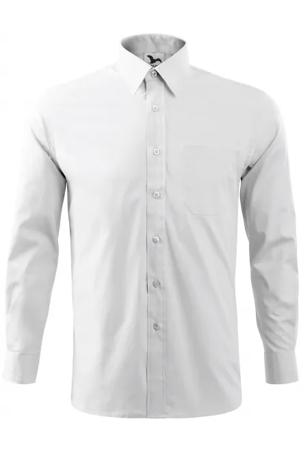 Herrskjorta med långa ärmar - vit, 3XL