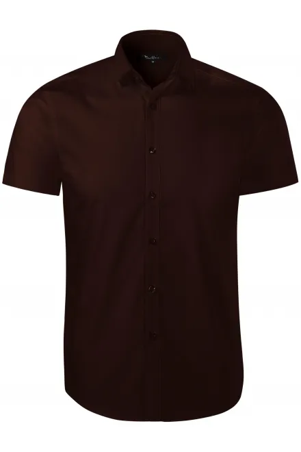Herrskjorta - Slim fit - kaffe, S