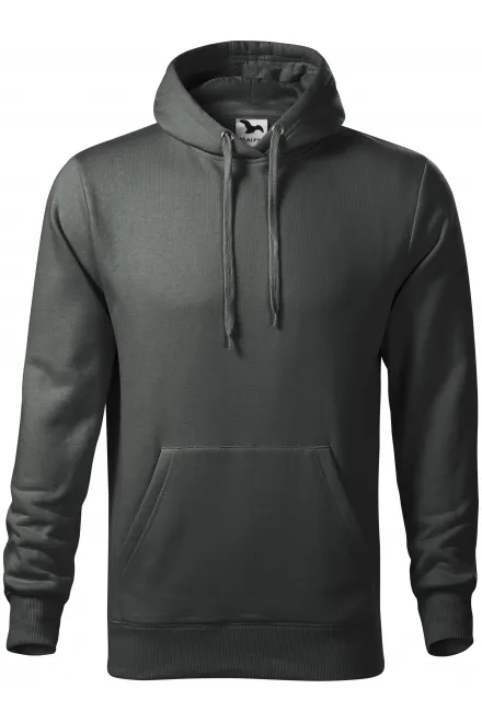 Herrtröja med huva utan dragkedja - mörk skiffer, S