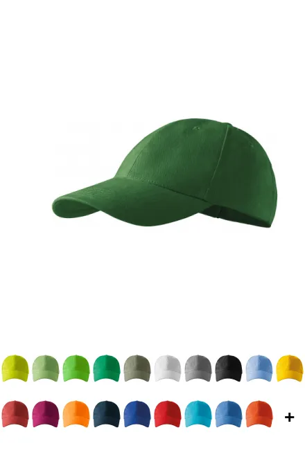 6-panel lock, grön på flaska