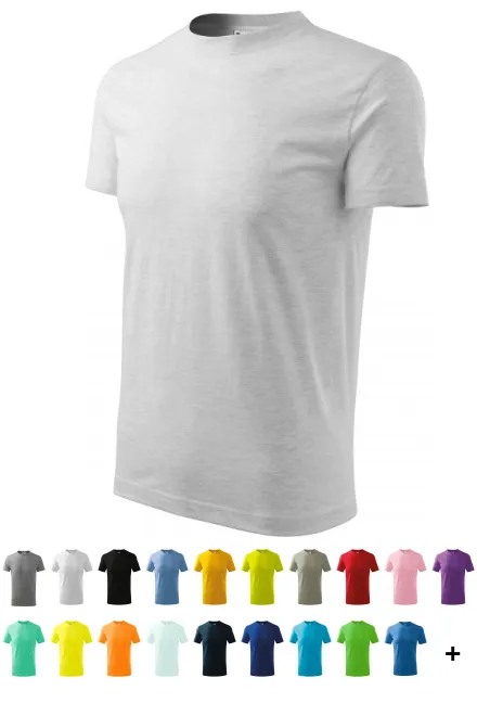 Barns enkla T-shirt, ljusgrå marmor