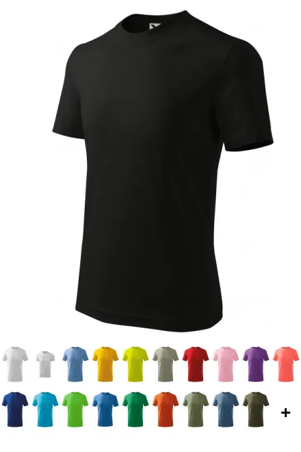 Barns enkla T-shirt, svart