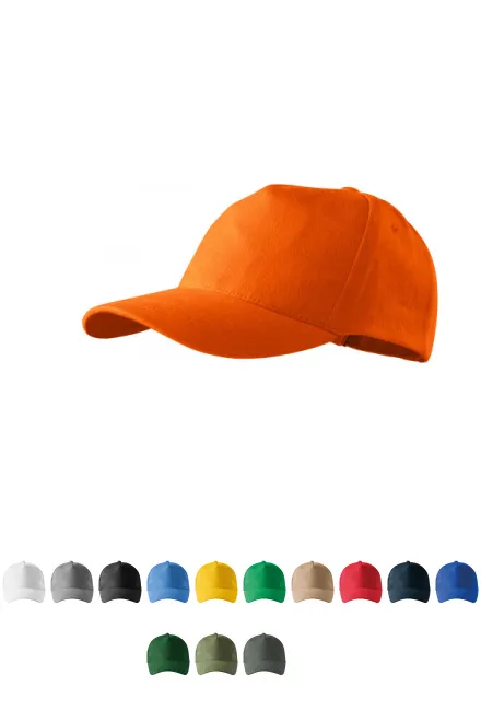 Bomullshatt med 5 paneler, orange